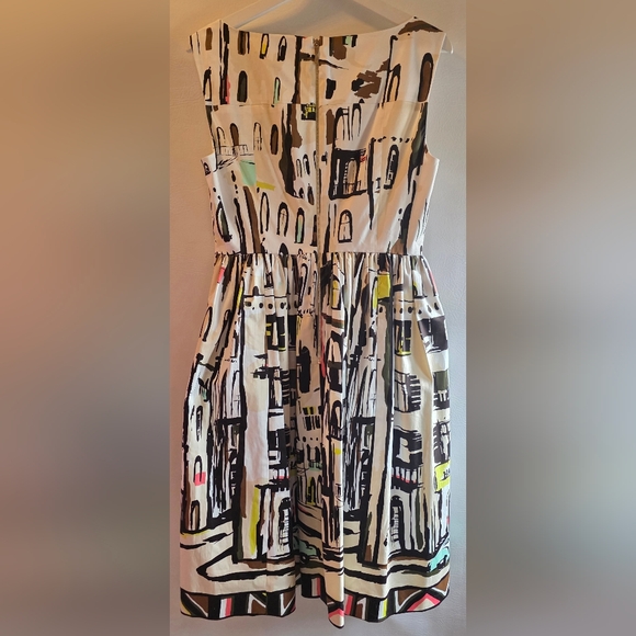 NWT Kate Spade ♠️ Scoopneck  Landscape Dress "Call Your Mom" Fit N Flare Dress 8 - Picture 12 of 12